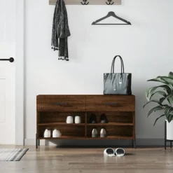 vidaXL Schoenenbank 102x35x55 cm bewerkt hout sonoma eikenkleurig
