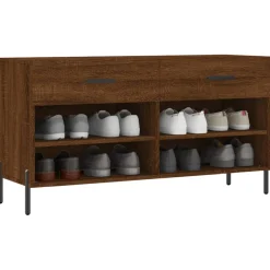 vidaXL Schoenenbank 102x35x55 cm bewerkt hout sonoma eikenkleurig