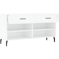 vidaXL Schoenenbank 102x35x55 cm bewerkt hout wit