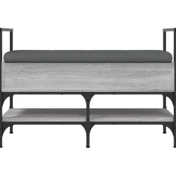 vidaXL Schoenenbank 85,5x42x57,5 cm bewerkt hout grijs sonoma