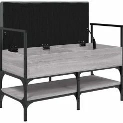 vidaXL Schoenenbank 85,5x42x57,5 cm bewerkt hout grijs sonoma