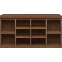 vidaXL Schoenenbank 103x30x48 cm bewerkt hout bruin eikenkleur