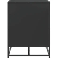 vidaXL Schoenenbank 84x40x53,5 cm bewerkt hout en metaal zwart