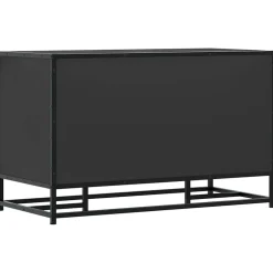 vidaXL Schoenenbank 84x40x53,5 cm bewerkt hout en metaal zwart