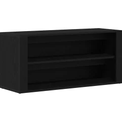 vidaXL Schoenenbank 100x35x45 cm bewerkt hout zwart eikenkleurig