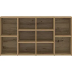 vidaXL Schoenenbank 103 x 30 x 54,5 cm Bewerkt hout Artisanaal eiken