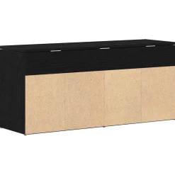 vidaXL Schoenenbank 102x30,5x45 cm spaanplaat zwart eikenkleurig