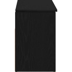 vidaXL Schoenenbank 102x30,5x45 cm spaanplaat zwart eikenkleurig