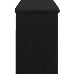 vidaXL Schoenenbank Zwart 80 x 30 x 45 cm Bewerkt hout