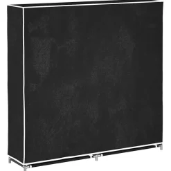vidaXL Schoenenkast met hoes 115x28x110 stof zwart