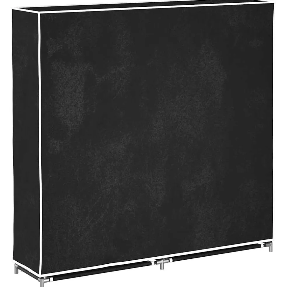 vidaXL Schoenenkast met hoes 115x28x110 stof zwart