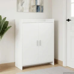 vidaXL Schoenenkast met opslag Wit 73,5 x 36 x 92 cm Bewerkt hout