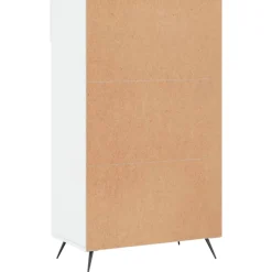 vidaXL Schoenenkast 60x35x105 cm bewerkt hout hoogglans wit