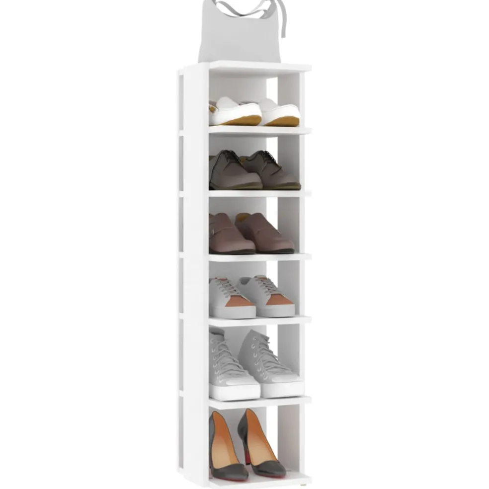 vidaXL Schoenenkast 27,5x27x102 cm bewerkt hout wit