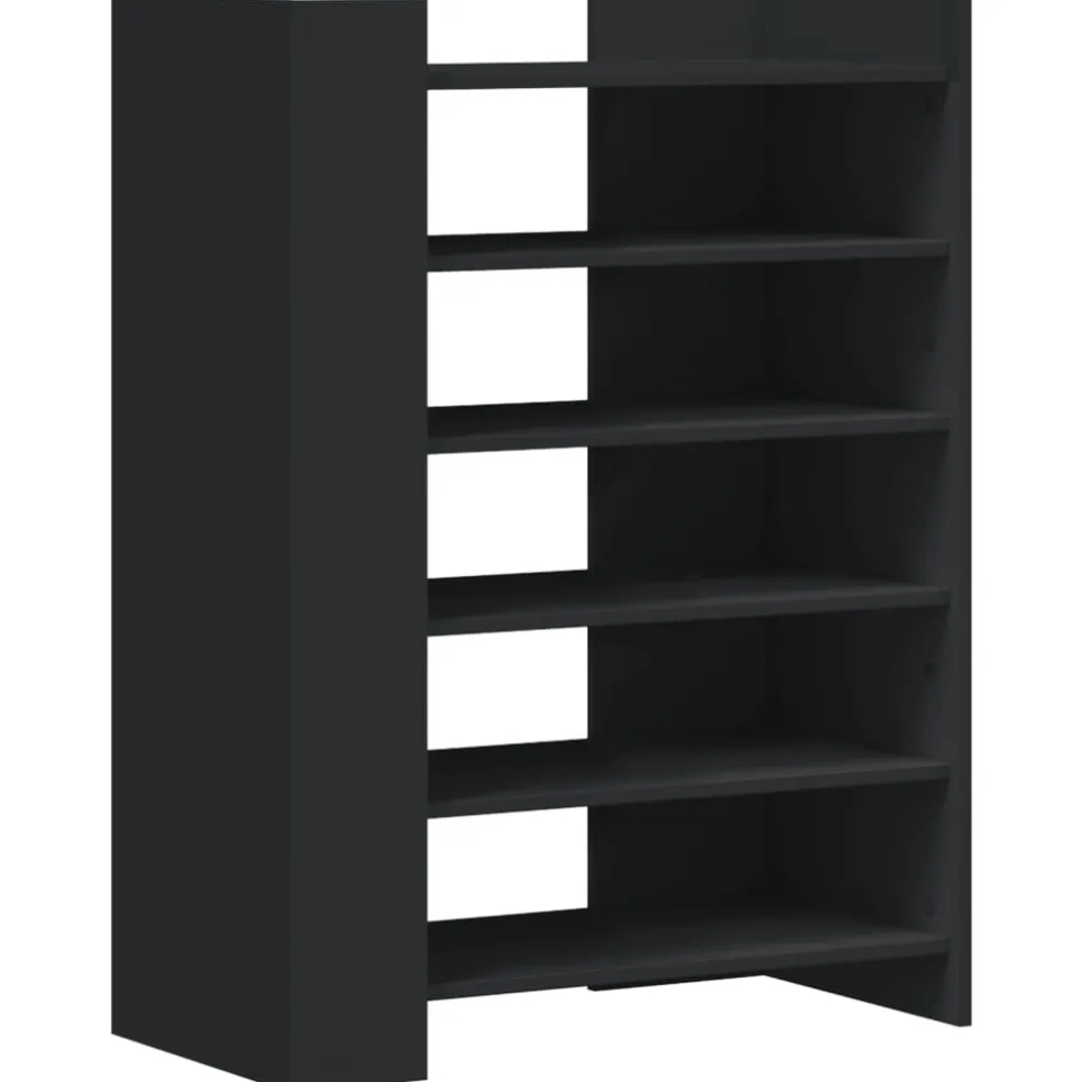 vidaXL Schoenenkast 74,5x37,5x100 cm bewerkt hout zwart
