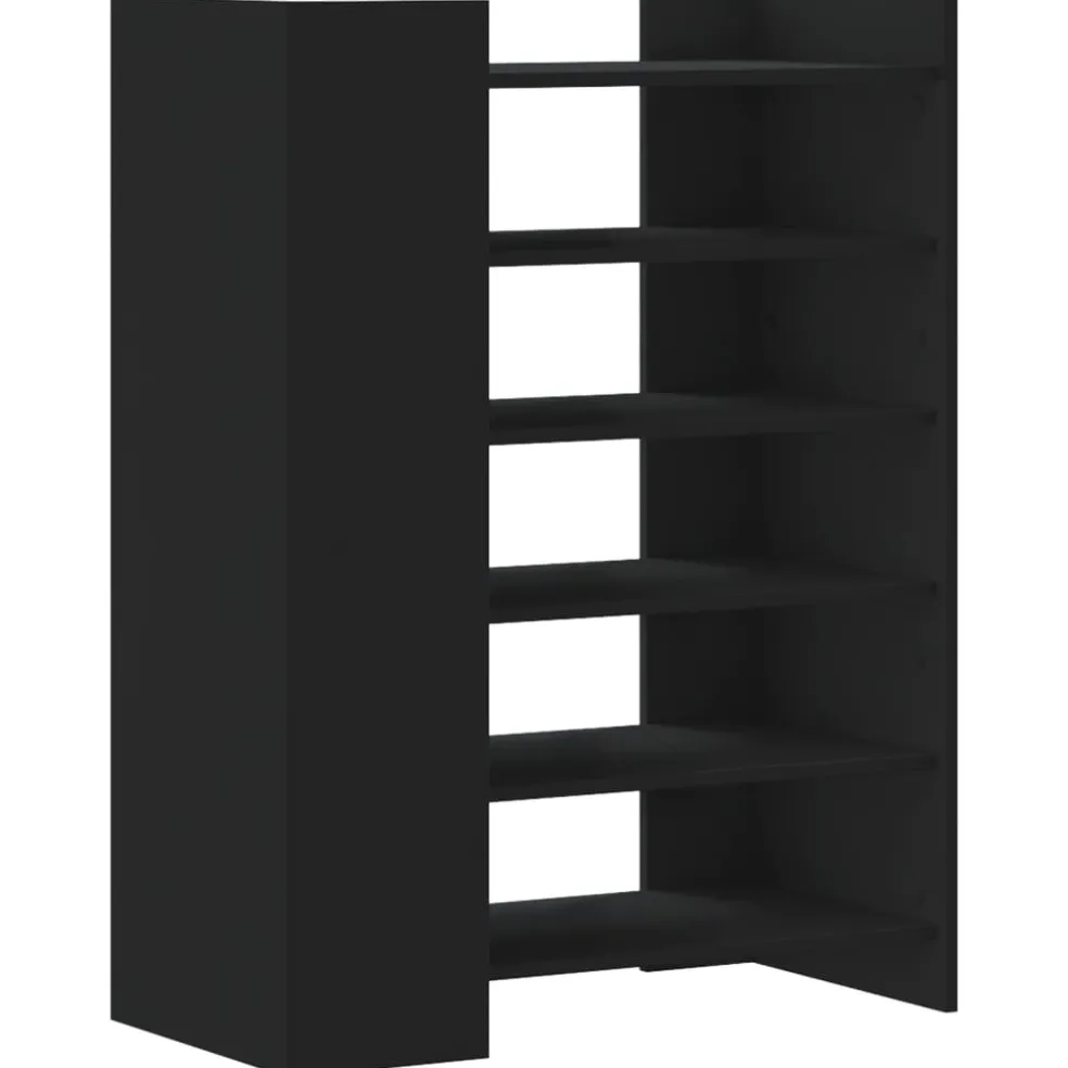 vidaXL Schoenenkast 74,5x37,5x100 cm bewerkt hout zwart