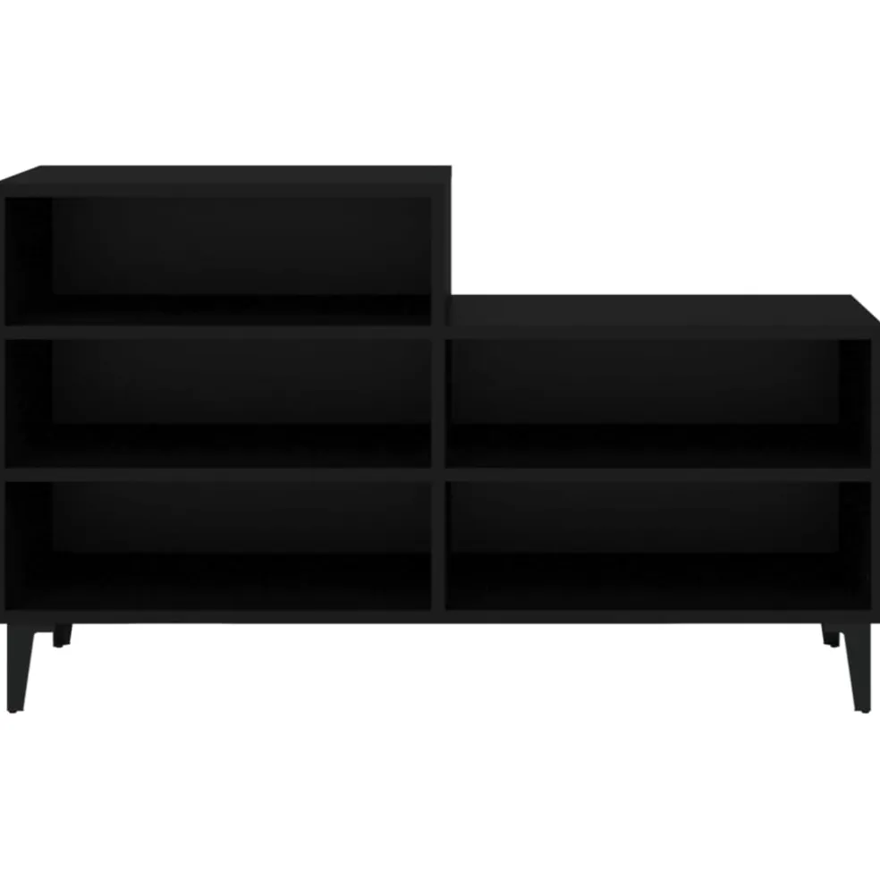 vidaXL Schoenenkast 102x36x60 cm bewerkt hout zwart