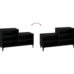 vidaXL Schoenenkast 102x36x60 cm bewerkt hout zwart