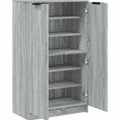 vidaXL Schoenenkast 59x35x100 cm bewerkt hout grijs sonoma eikenkleur