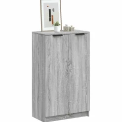 vidaXL Schoenenkast 59x35x100 cm bewerkt hout grijs sonoma eikenkleur