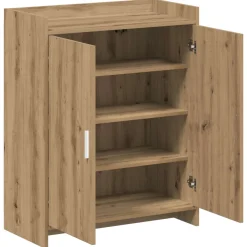 vidaXL Schoenenkast 73,5 x 36 x 92 cm Bewerkt hout Artisanaal eiken