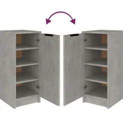 vidaXL Schoenenkast 30x35x70 cm bewerkt hout betongrijs