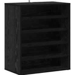 vidaXL Schoenenkast 60 x 35 x 70 cm Bewerkt hout Zwart eiken