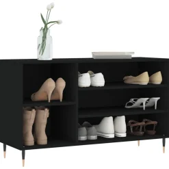 vidaXL Schoenenkast 102x36x60 cm bewerkt hout zwart