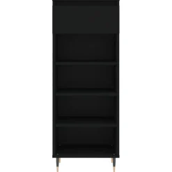 vidaXL Schoenenkast 60 x 35 x 92 cm Bewerkt hout Zwart eiken