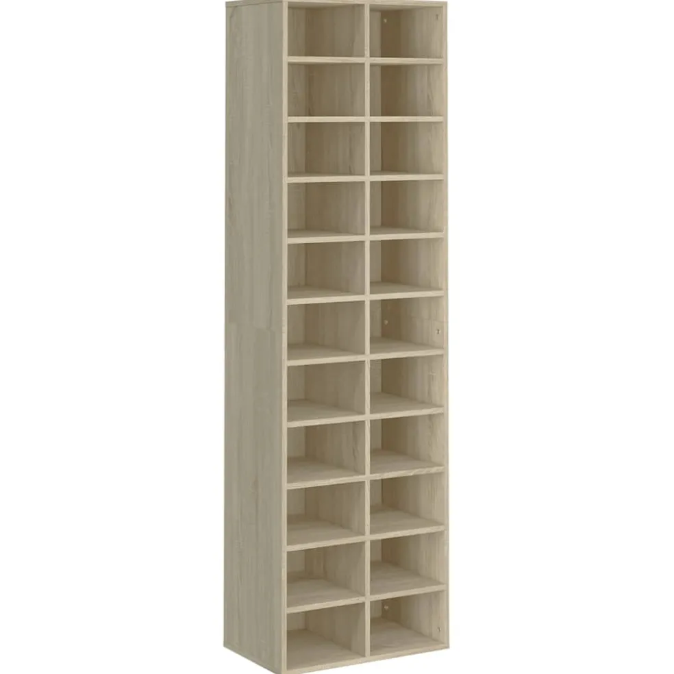 vidaXL Schoenenkast 54x34x183 cm bewerkt hout sonoma eikenkleurig