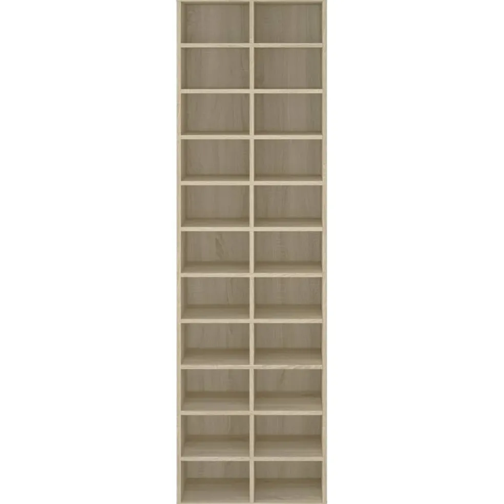 vidaXL Schoenenkast 54x34x183 cm bewerkt hout sonoma eikenkleurig