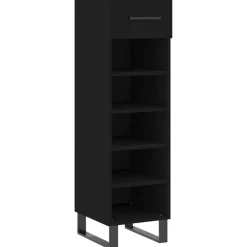 vidaXL Schoenenkast 30x35x105 cm bewerkt hout zwart