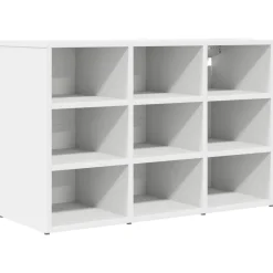 vidaXL Schoenenkast 77,5 x 30 x 51 cm Bewerkt hout Wit