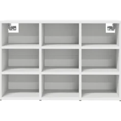vidaXL Schoenenkast 77,5 x 30 x 51 cm Bewerkt hout Wit