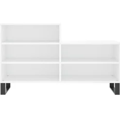vidaXL Schoenenkast 150x35x45 cm bewerkt hout hoogglans wit