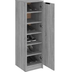 vidaXL Schoenenkast 30x35x100 cm bewerkt hout grijs sonoma eikenkleur