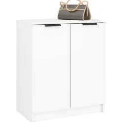 vidaXL Schoenenkast 59x35x70 cm bewerkt hout wit