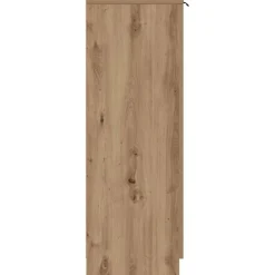 vidaXL Schoenenkast 29,5x35x100,5 cm bewerkt hout artisanaal eiken