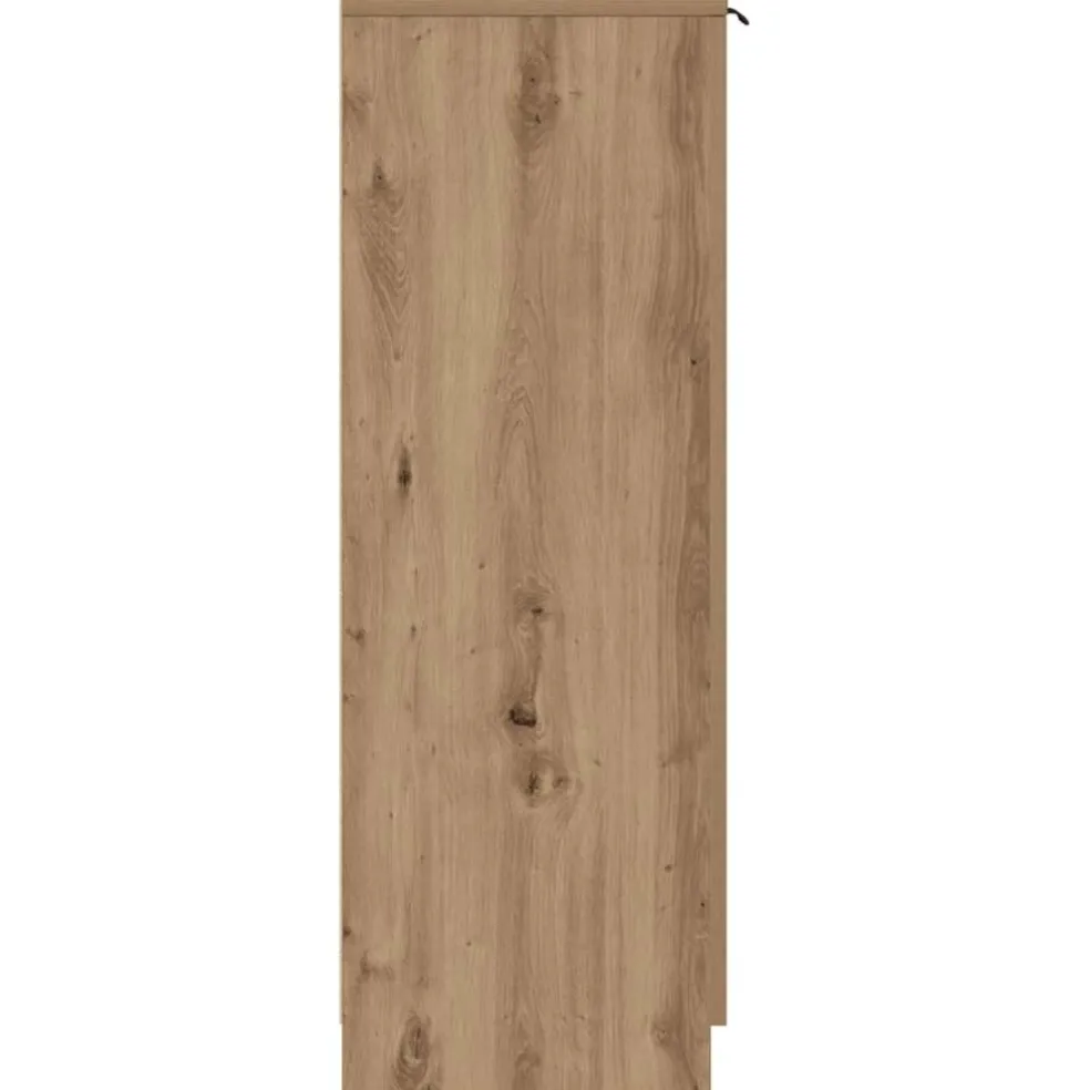 vidaXL Schoenenkast 29,5x35x100,5 cm bewerkt hout artisanaal eiken