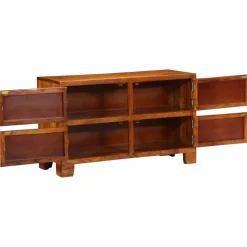 vidaXL Schoenenkast 90 x 35 x 55 cm Massief Acaciahout Bruin