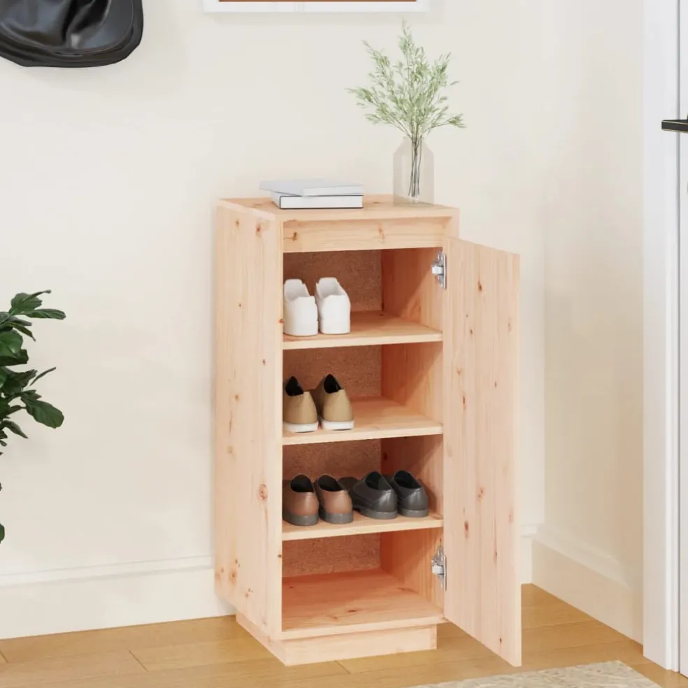 vidaXL Schoenenkast 35x35x80 cm massief grenenhout