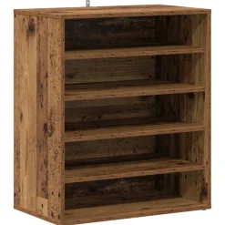 vidaXL Schoenenkast 60 x 35 x 70 cm Oud hout 20 kg per plank