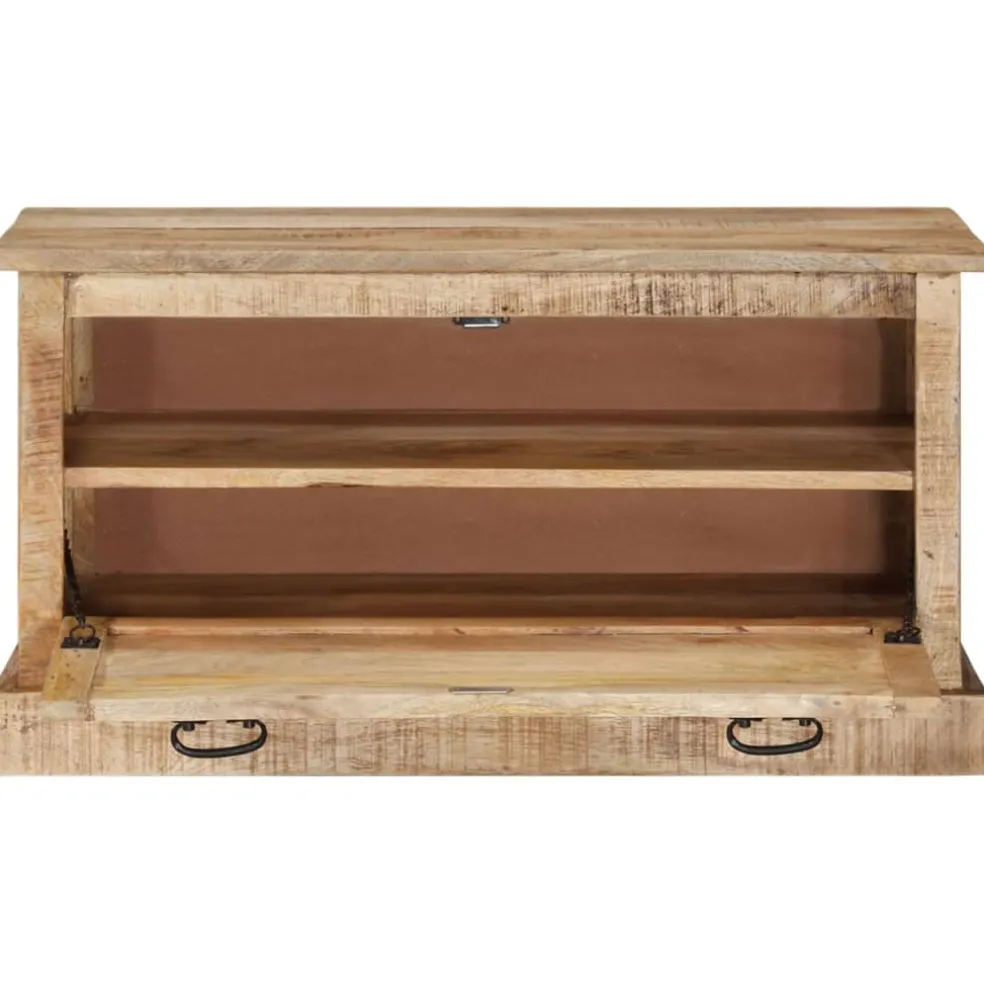 vidaXL Schoenenopbergbank 85x40x45 cm massief mangohout