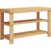 vidaXL Schoenenrek 3-laags 70x27,5x45 cm bamboe