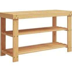 vidaXL Schoenenrek 3-laags 70x27,5x45 cm bamboe