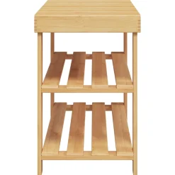 vidaXL Schoenenrek 3-laags 70x27,5x45 cm bamboe