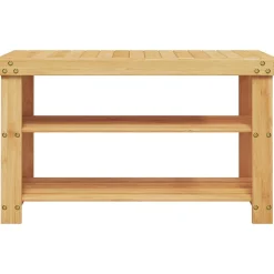 vidaXL Schoenenrek 3-laags 70x27,5x45 cm bamboe