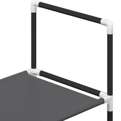 vidaXL Schoenenrek 4-laags 44x28x77 cm nonwoven stof zwart