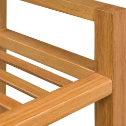 vidaXL Schoenenrek met 2 schappen 50x27x40 cm massief eikenhout
