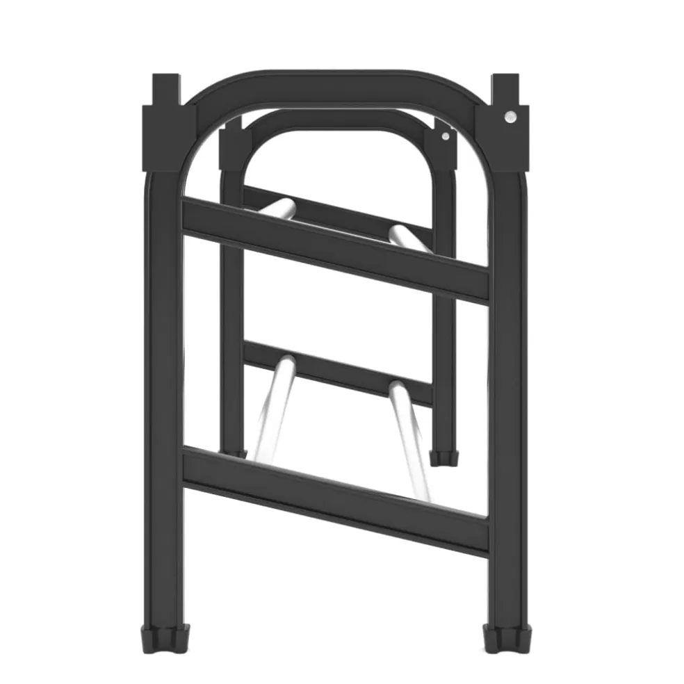 vidaXL Schoenenrek met 2 schappen verlengbaar 119x24x37 cm